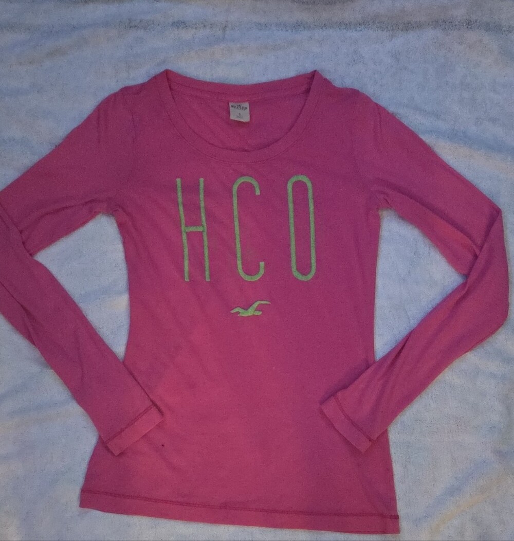 Vintage Hollister Pink Long-Sleeve HCO Logo Tee